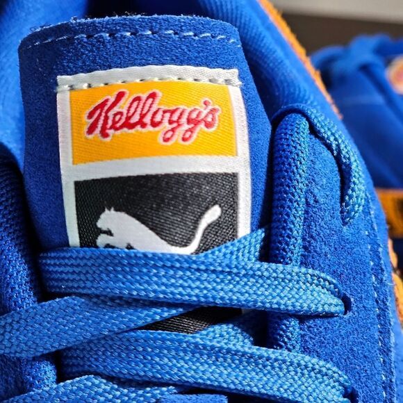 Puma Roma Tony The Tiger Kellogg's Frosted Flakes Suede Shoes Blue Orange W 6.5 - Picture 8 of 14